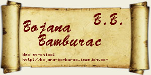 Bojana Bamburać vizit kartica